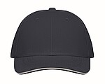 6 panel baseball cap, white/dark blue