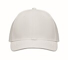 6 panel baseball cap, white