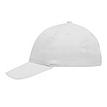 6-panel baseball cap, white