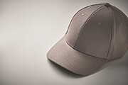 6 panel cotton baseball cap, grey