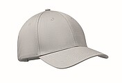 6 panel cotton baseball cap, silver