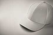 6 panel cotton baseball cap, white