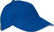 6-panel sandwich baseball cap, blue