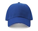 6-panel sandwich baseball cap, blue