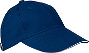 6-panel sandwich baseball cap, dark blue