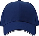6-panel sandwich baseball cap, dark blue