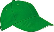 6-panel sandwich baseball cap, green