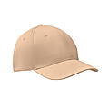 6 panels baseball cap, ivory