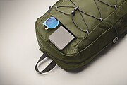 600D RPET polyester backpack, army Green