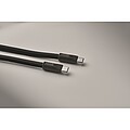 60W charging and data lanyard, black
