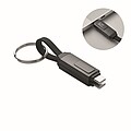 60W charging cable keyring, black