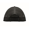 7 panel flat visor cap, black