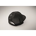 7 panel flat visor cap, black