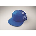 7 panel flat visor cap, royal blue