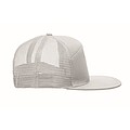 7 panel flat visor cap, white