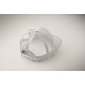 7 panel flat visor cap, white