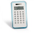 8 digit calculator, transparent blue