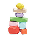 8 stacking wood rocks in pouch MO6710-13