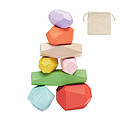 8 stacking wood rocks in pouch MO6710-13