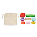 8 stacking wood rocks in pouch MO6710-13