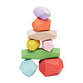 8 stacking wood rocks in pouch MO6710-13