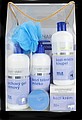 A gift set of goats milk cosmetics