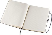 A4 notepad, lined, with elastic strap, black