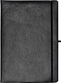 A4 notepad, lined, with elastic strap, black