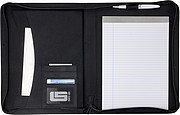 A4 Zipped PVC folder.Black