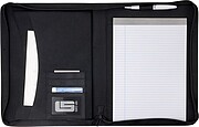 A4 Zipped PVC folder.Black