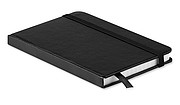 A5 block note checked paper, black