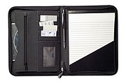 A5 Bonded leather folder Black