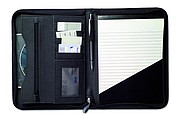 A5 Bonded leather folder Black