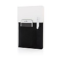 A5 Deluxe notebook with smart pockets, white