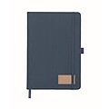 A5 notebook hard RPET cover, blue