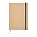 A5 Notebook in recycled material with 80 lined pages and matching colourful ribbon and elastic band.