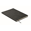 A5 notebook in smokey PU, black