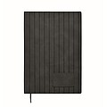 A5 notebook in smokey PU, black