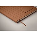 A5 notebook in smokey PU, brown