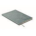 A5 notebook in smokey PU, petrol