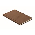 A5 notebook PU front pocket, brown