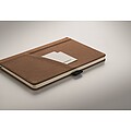 A5 notebook PU front pocket, brown