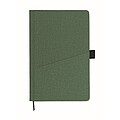 A5 notebook PU front pocket, dark green