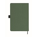 A5 notebook PU front pocket, dark green