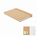A5 notebook recycled paper set, beige