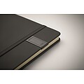 A5 notebook w/ integrated USB, black