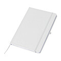 A5 notebook with lined pages, white