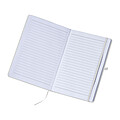 A5 notebook with lined pages, white