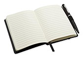 A5 notebook with pen, black