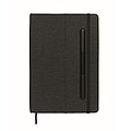 A5 notebook with phone holder, black